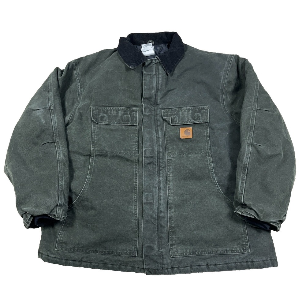 Carhartt  Arctic Jacket Men XXL 2XL Moss Olive Green Duck Canvas C26‎ MOS VTG